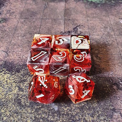 Set Dados RPG - O Um Anel - Artesanal -Sol em Gondor