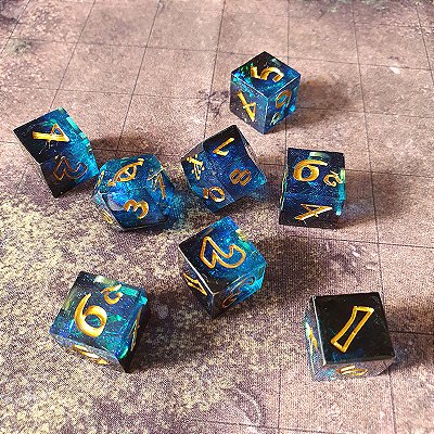 Set Dados RPG - O Um Anel - Artesanal -Crepúsculo de Rivendell