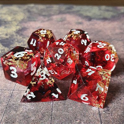 Vermibilis  - Set completo com 7 Dados de RPG - Entrega Imediata