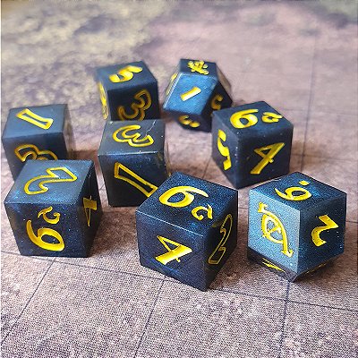 Set Dados RPG - O Um Anel - Artesanal - Céus de Valinor - Entrega imediata