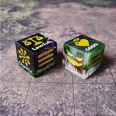 Par D6 de Alinhamento para RPG -  Misto 1