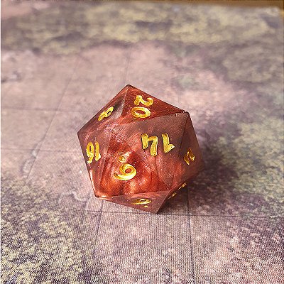 Dado Jumbo d20 - Crimson Fortune- 30 mm