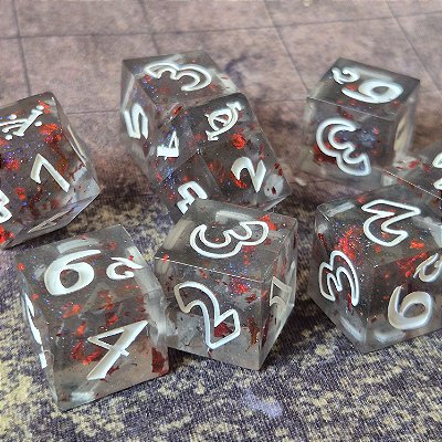 Set Dados RPG - O Um Anel - Artesanal - Mordor v²- Entrega Imediata