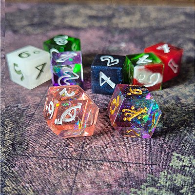 Set Dados RPG - O Um Anel - Artesanal - Misto 2 -  Entrega imediata