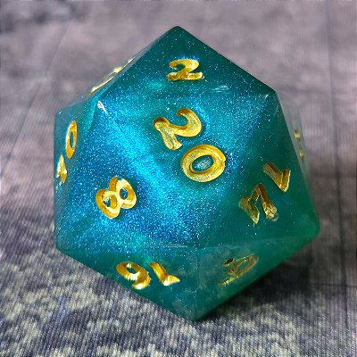 Dado D20 jumbo 30 mm  - Núcleo Arcano - Entrega Imediata