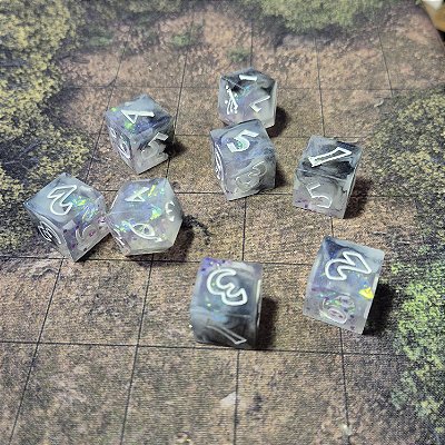 Set Dados RPG - O Um Anel - Artesanal - Senhor das Dadivas - Entrega imediata