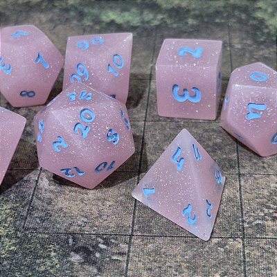 Beijo da Sylphide Set completo com 7 Dados de RPG - Entrega imediata