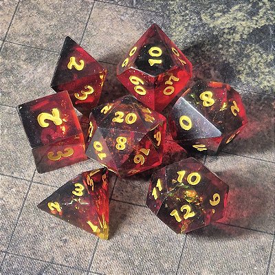 Eco das Sombras – Set de Dados de RPG - Entrega Imediata