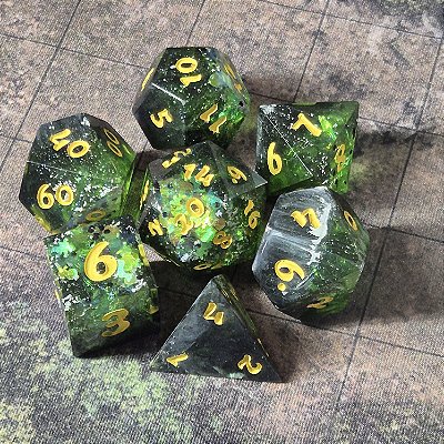 Swamp Witch – Set de Dados de RPG - Entrega Imediata