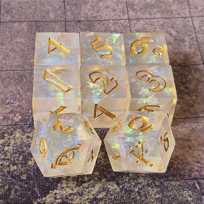 Set Dados RPG - O Um Anel - Artesanal - Silmarils - Entrega Imediata
