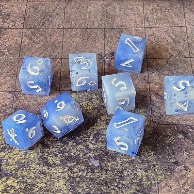Espelho das Águas - Set Dados RPG - O Um Anel - Entrega Imediata