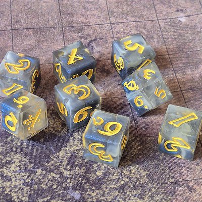 Véu de Aelindor - Set Dados RPG - O Um Anel - Entrega Imediata