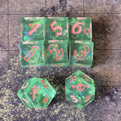 Eco de Eryndor - Set Dados RPG - O Um Anel - Entrega Imediata