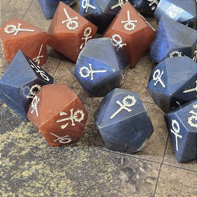 Conjunto 15 dados RPG Vampiro a Mascara - V5 - A Espada de Caim - Entrega Imediata