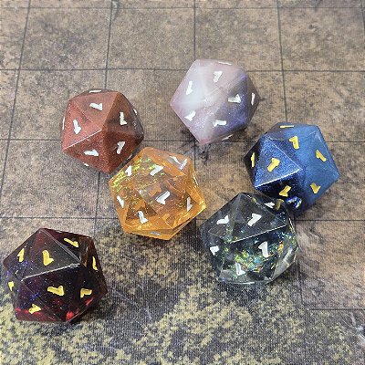 Dado Especial d20 Todo de 1 | Escolha o Seu Modelo
