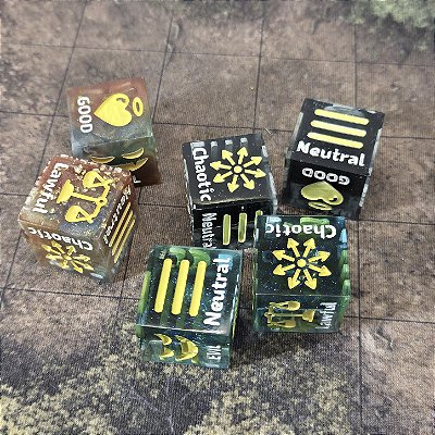 Par de Dados de Alinhamento para RPG | Escolha o Seu Modelo