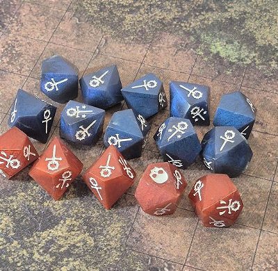 Conjunto 15 dados RPG Vampiro a Mascara - V5 - A Espada de Caim - Sabbat - Entrega Imediata