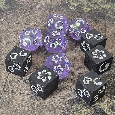 Set de Dados - O Caminho dos Cinco Anéis - Roxo - L5R - Entrega Imediata