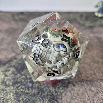 D20 Jumbo Titan 50mm – Behelit Skull | Dado Gigante Berserk - Entrega Imediata