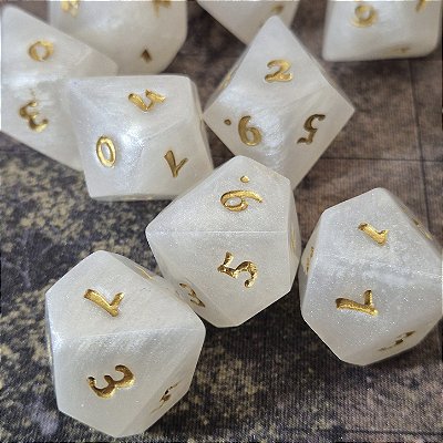 Névoa Lunar - Set completo 10x D10 Dados de RPG - Entrega Imediata