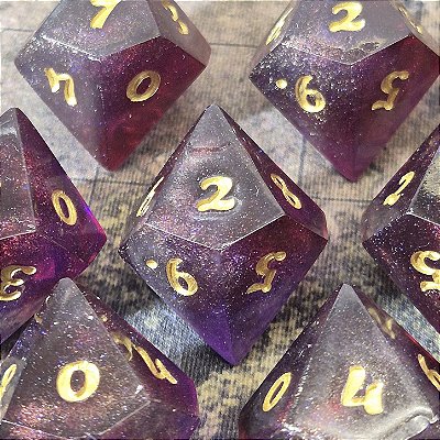 Crisom - Set completo 10x D10 Dados de RPG - Entrega Imediata