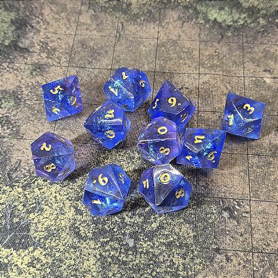 Stargazer - Set completo 10x D10 Dados de RPG - Entrega Imediata