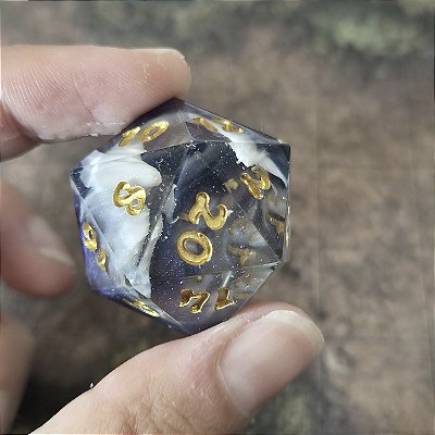 Dado Jumbo d20 - Aethelgard - 30 mm - Entrega Imediata
