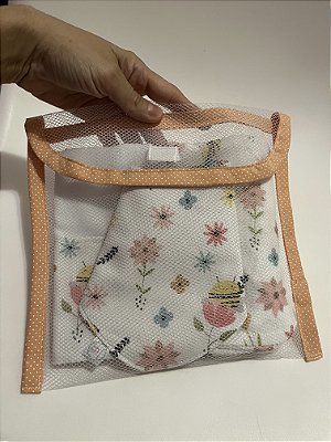 Kit trio (babador bandana + fralda grande + fraldinha peq.)