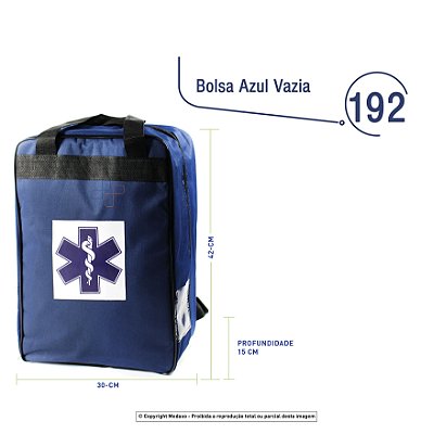 Bolsa 192 Vazia Azul- Almofadada