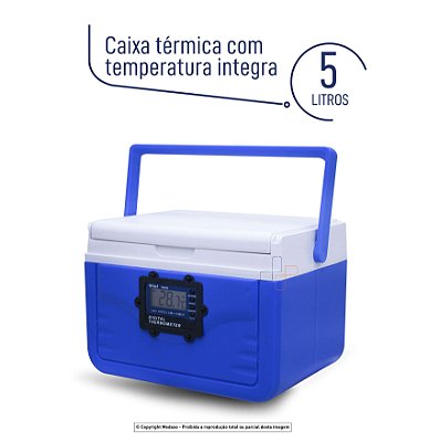 Caixa Térmica Com Temperatura Integrada Azul