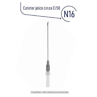 Cateter Jelco Cinza N16 C/50