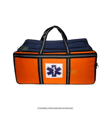 Bolsa Resgate Azul E Laranja Tamanho M - Vazia - Medaxo