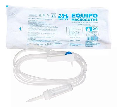 EQUIPO MACROGOTAS LUER SLIP COM FILTRO DE AR E INJETOR LATERAL WILTEX - 1 UNIDADE