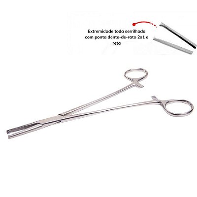 PINÇA HALSTED (ADSON) 1X2 DENTE DE RATO PARA SUTURA 18CM WELDON