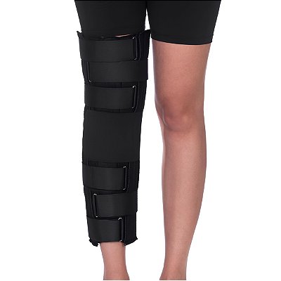 IMOBILIZADOR DE JOELHO FIXO ESTREITO PRETO 70CM