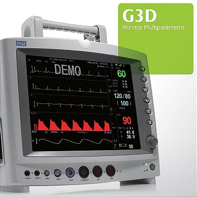 MONITOR MULTIPARAMETROS G3D 12.1" BASICO TOUCHSCREEN (ECG.RESP.SPO2 E PNI) GENERAL MEDITECH