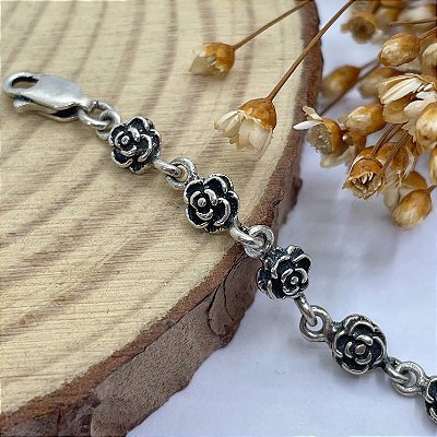 Pulseira Pikun Rosas | Prata 925 Bali