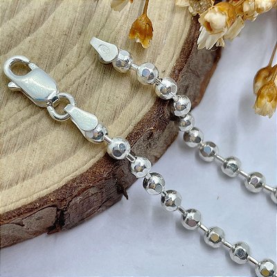 Pulseira Bolinhas Diamantadas | Prata 925