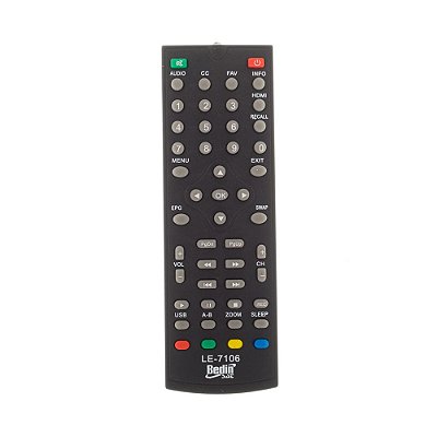 Controle Remoto Para Receptor Bedin Sat BHD-10 LE7106 FBG7002