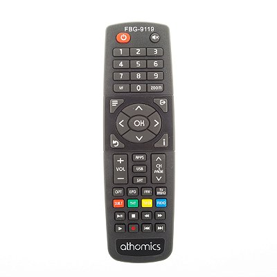 Controle Remoto para Receptor Athomics S3 FBG9119 FBG-9119