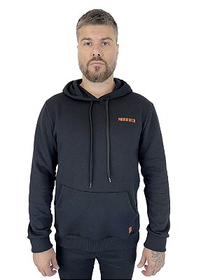 Casaco Moletom Canguru - Preto