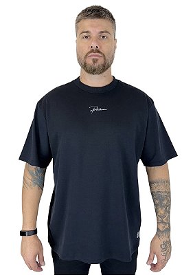 Camiseta Oversize (Suedine) - Preto
