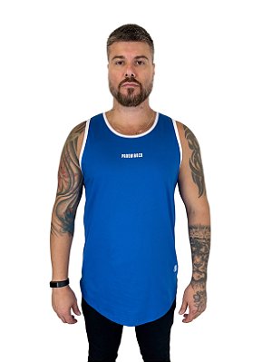 Regata Masculina Long (meia malha) - Azul