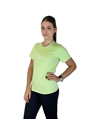 Camiseta Baby Look (Dryfit)- Verde Limão