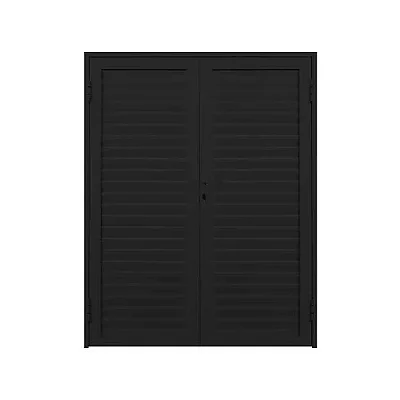 PORTA DE ABRIR 2 FOLHAS ALUMÍNIO PRETO LINHA PREMIUM