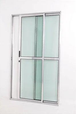 PORTA SACADA 2 FOLHAS  E 1 FIXA ALUMINIO BRILHANTE