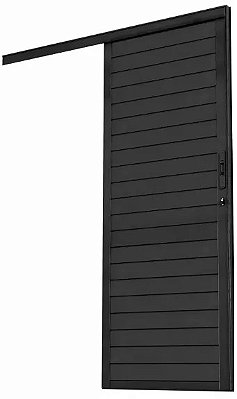 Porta de Correr Suspensa Palheta Alumínio Preto