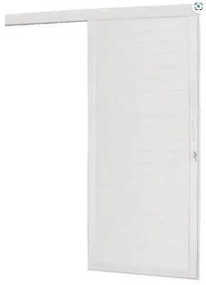 Porta de Correr Suspensa Lambril Alumínio Branco