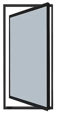 Vitro Capelinha Alumínio Preto