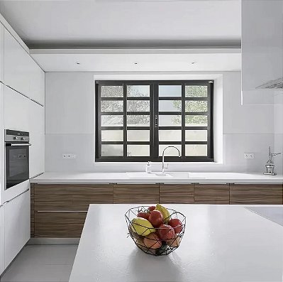 Janela Vitro Travessa 4 Folhas | Alumínio Preto, Linha Premium